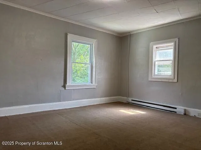 an empty room with a window