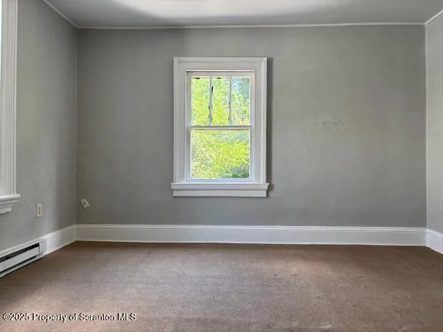 an empty room with a window