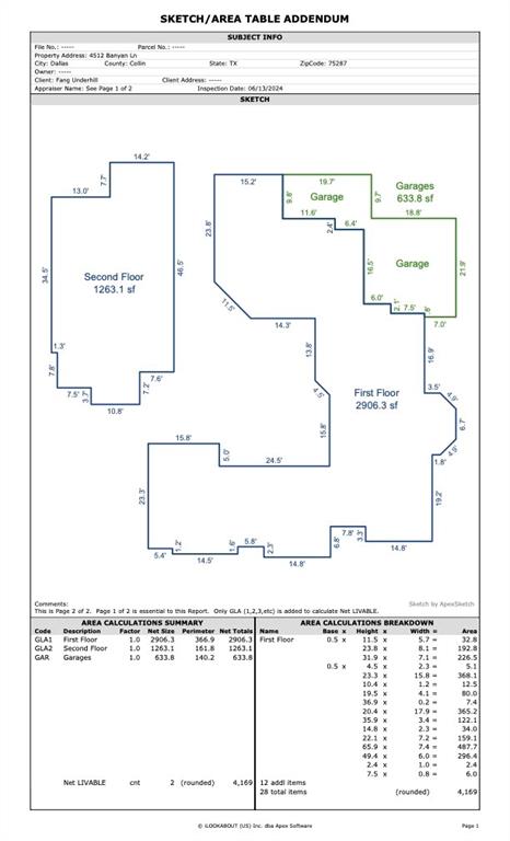 4512 Banyon Lane Dallas, TX 75287 - Photo 40 of 40 4512 Banyan Ln-Floor plan by Fang Underhill