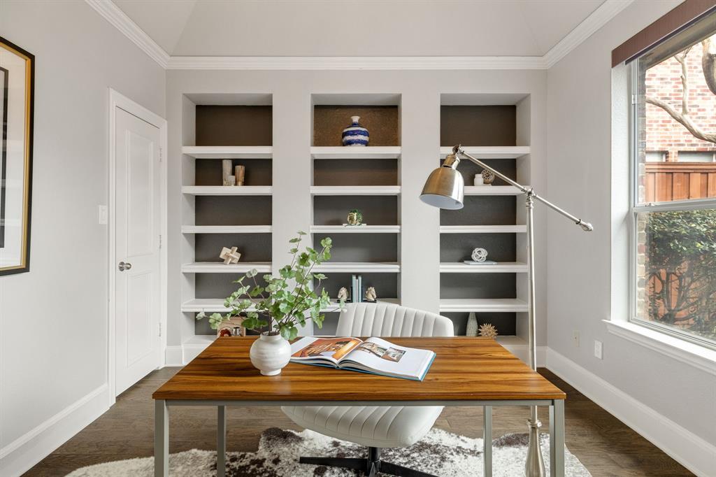 4512 Banyon Lane Dallas, TX 75287 - Photo 10 of 40 4512 Banyan Ln-Built in shelving for your office or libraryby Fang Underhill.