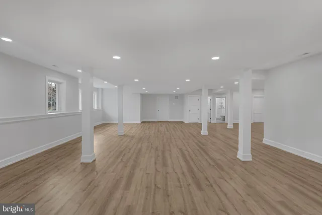 a balcony with wooden floor