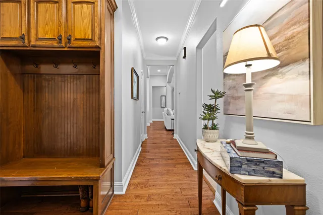 view of hall way with furniture