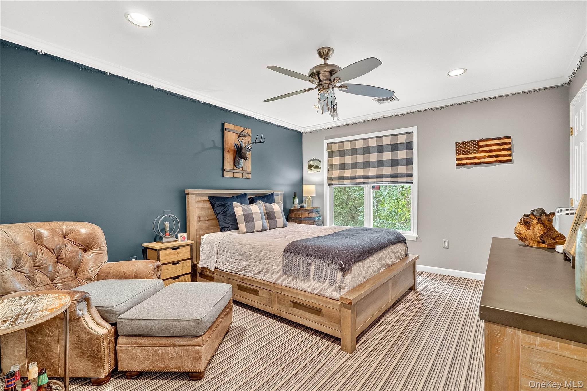 6 Gooler Court Stony Point, NY 10980 - Photo 30 of 50 Bedroom with recessed lighting, ceiling fan, and crown molding