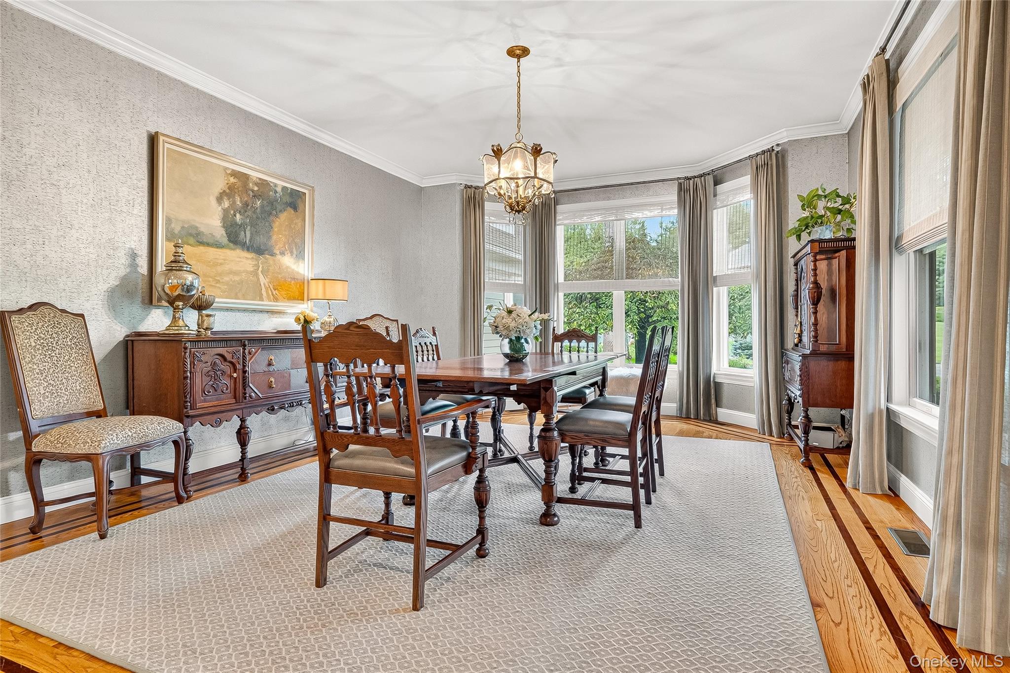 6 Gooler Court Stony Point, NY 10980 - Photo 8 of 50 Dining room with ornamental molding, wood finished floors, and a chandelier