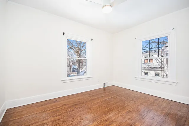 an empty room with a window