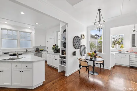 a view of entryway with wooden floor