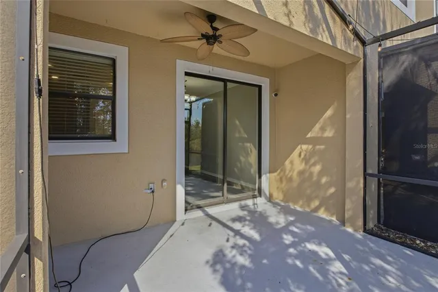 a view of lake with green space
