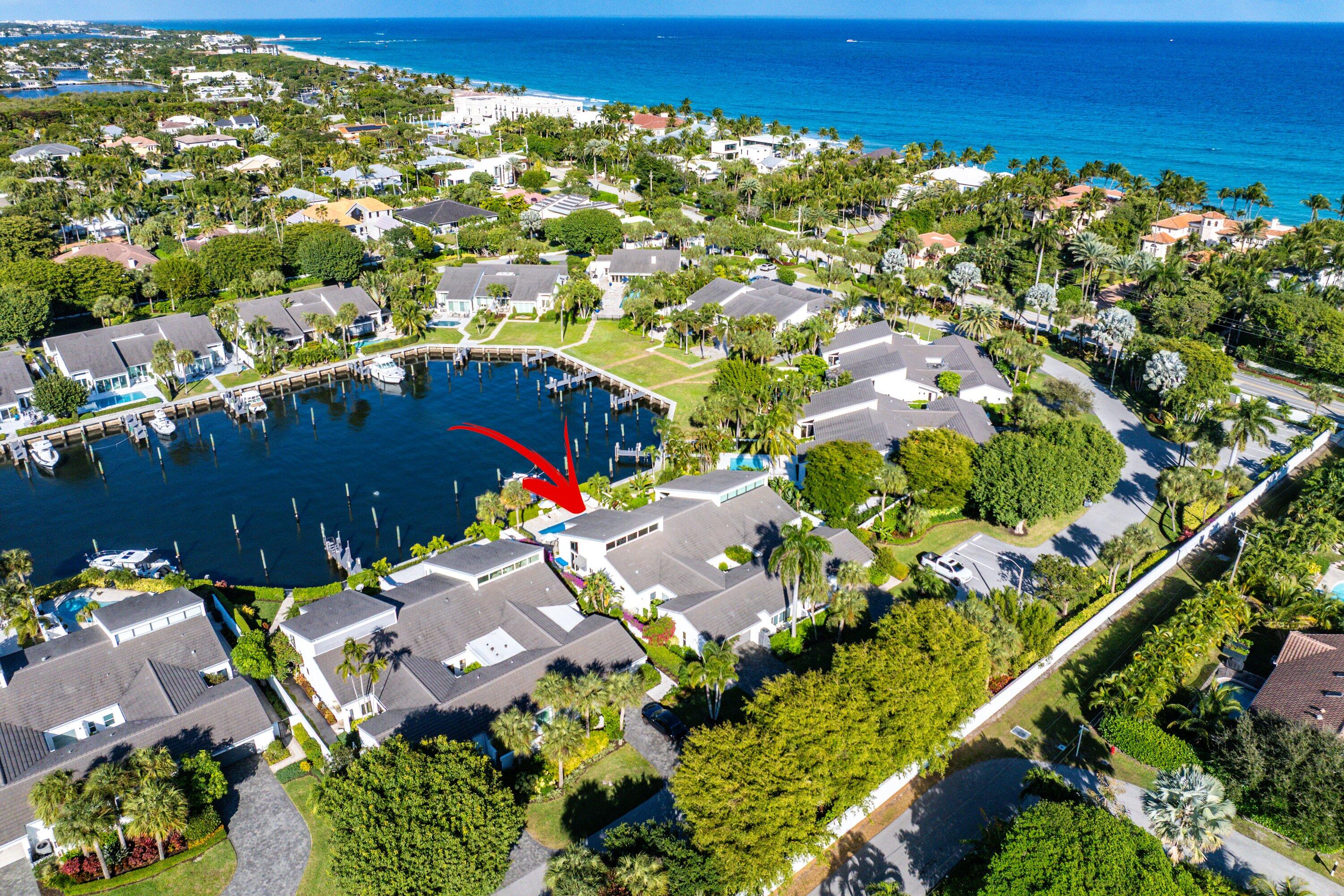 6110 North Ocean Boulevard, Unit 32 Ocean Ridge, FL 33435 - Photo 39 of 39 an aerial view of residential houses with outdoor space and street view