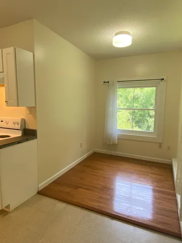 an empty room with a window