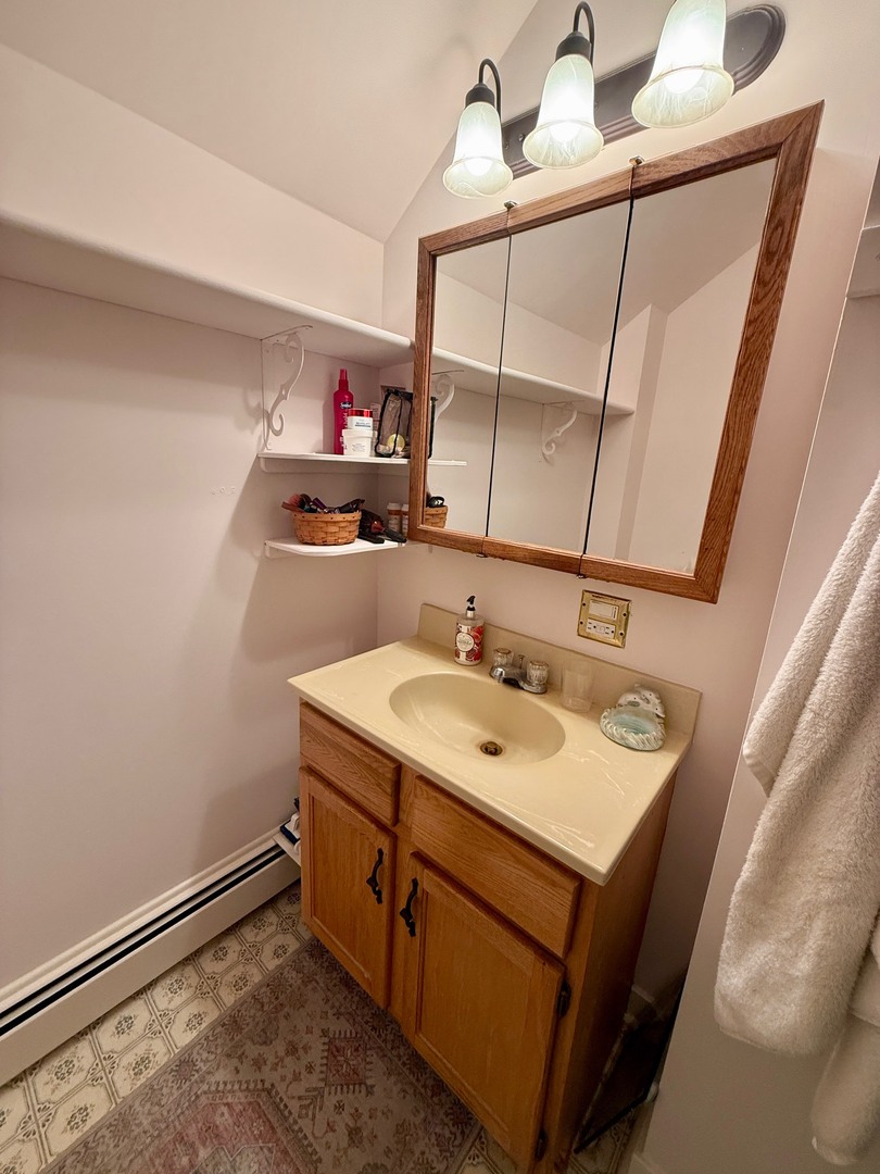 742 South 4th Street DeKalb, IL 60115 - Photo 28 of 46 a bathroom with a sink and a mirror