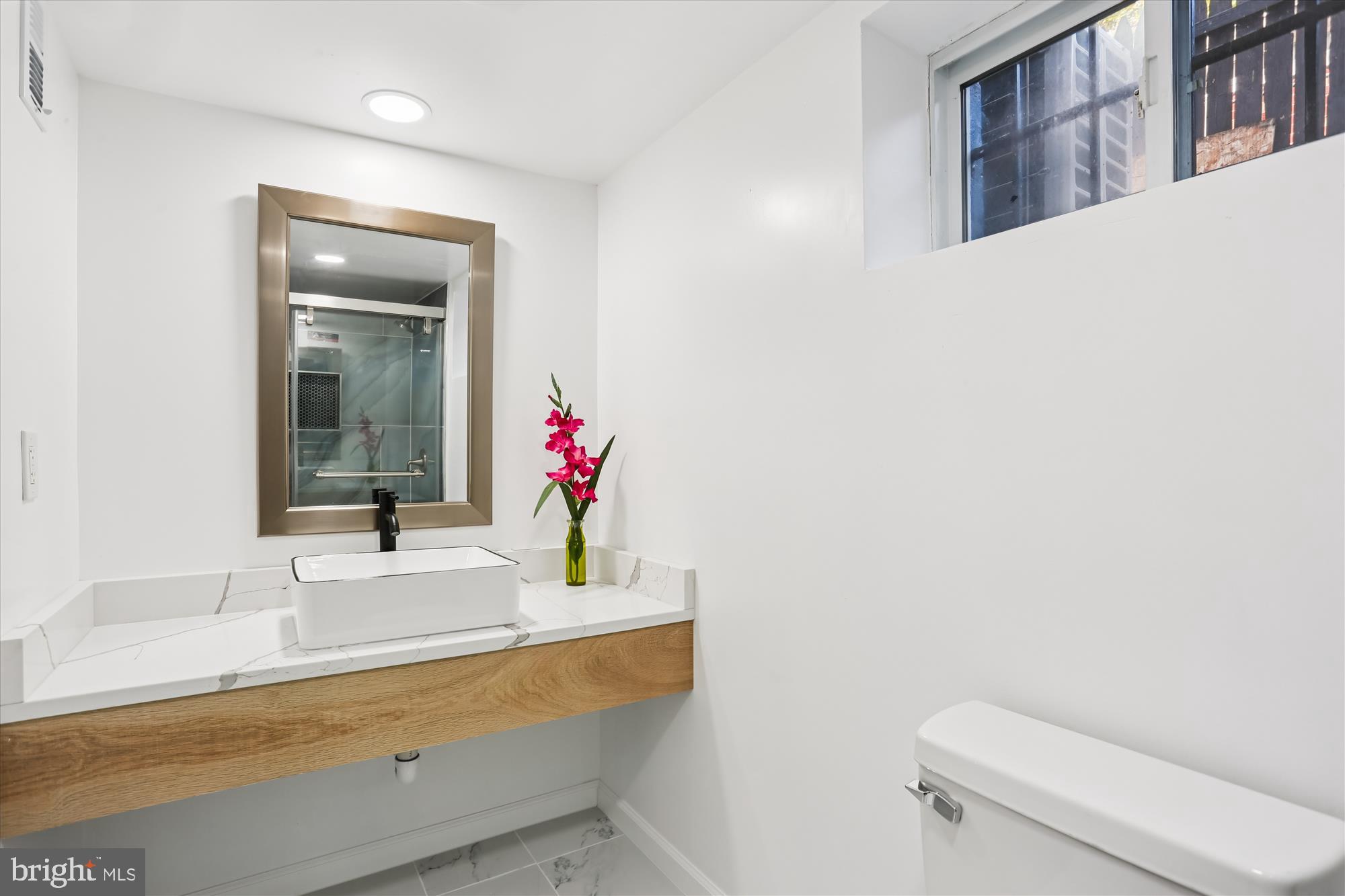 717 Ludlow Street Takoma Park, MD 20912 - Photo 42 of 68 a bathroom with a sink mirror and toilet