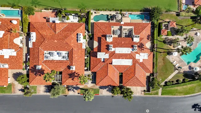 an aerial view of multiple house