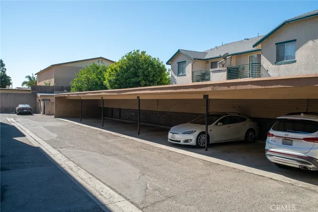 a car parked in front of a house