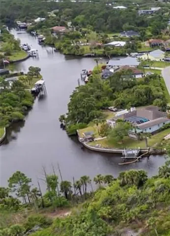 a view of a city street from a yard
