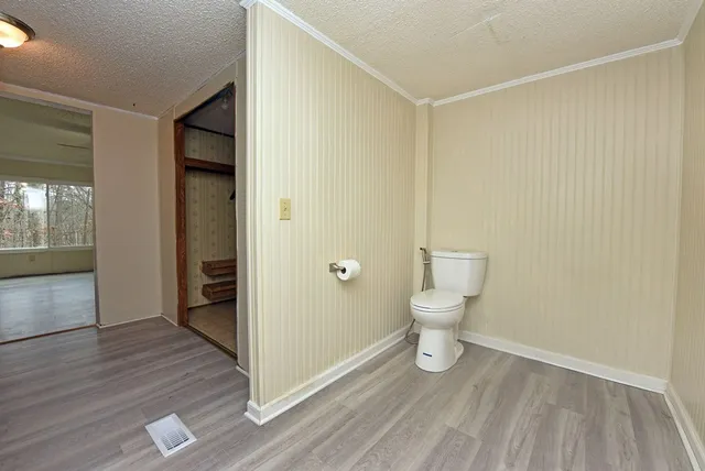 a bathroom with a toilet