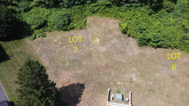 a view of a house with a big yard and large tree