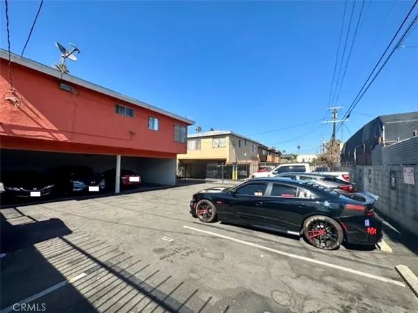 a car parked in front of a building