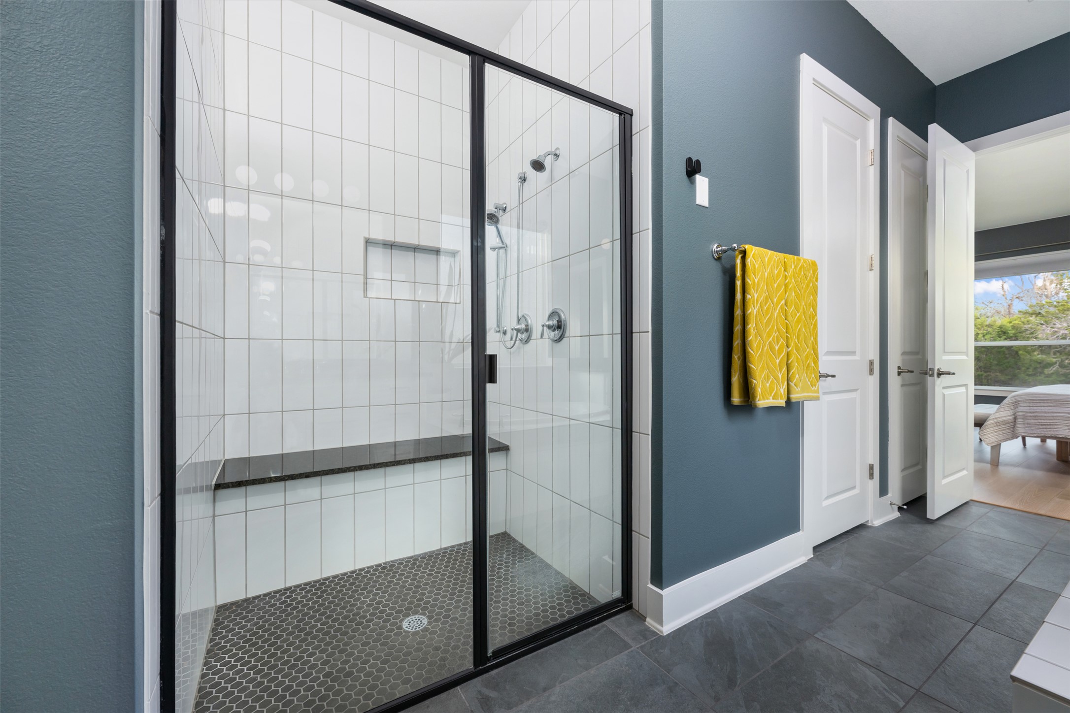 438 Pear Tree Lane Austin, TX 78737 - Photo 16 of 40 a bathroom with a shower and a sink