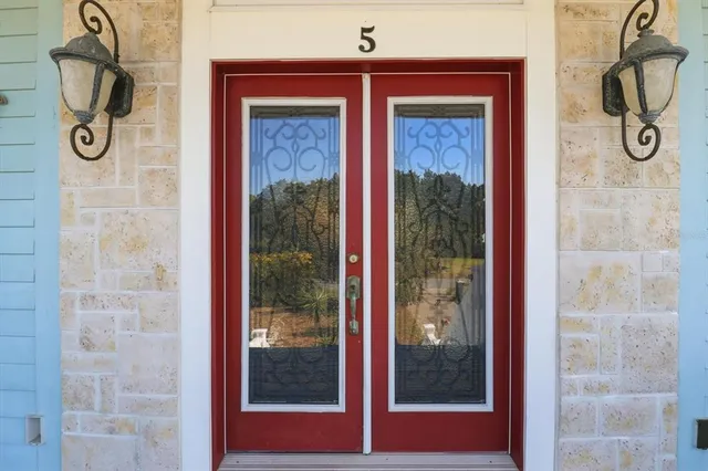 a view of front door