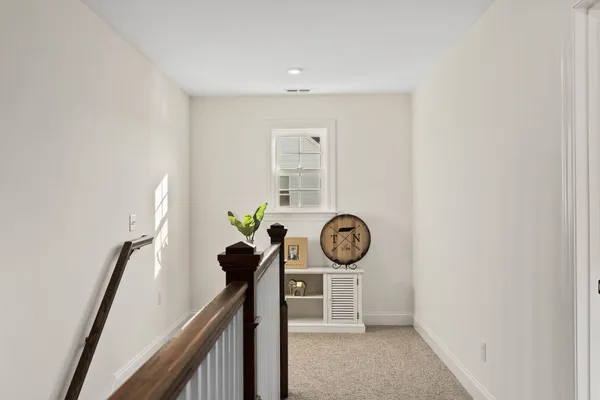 a view of a hallway with window