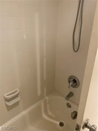 a bathroom with a tub