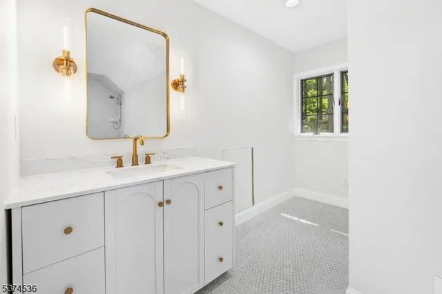 a view of a bathroom with sink