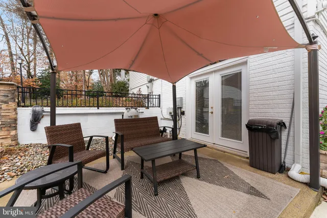a view of a chairs and table on the terrace
