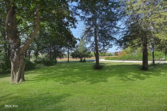 a view of outdoor space with a garden