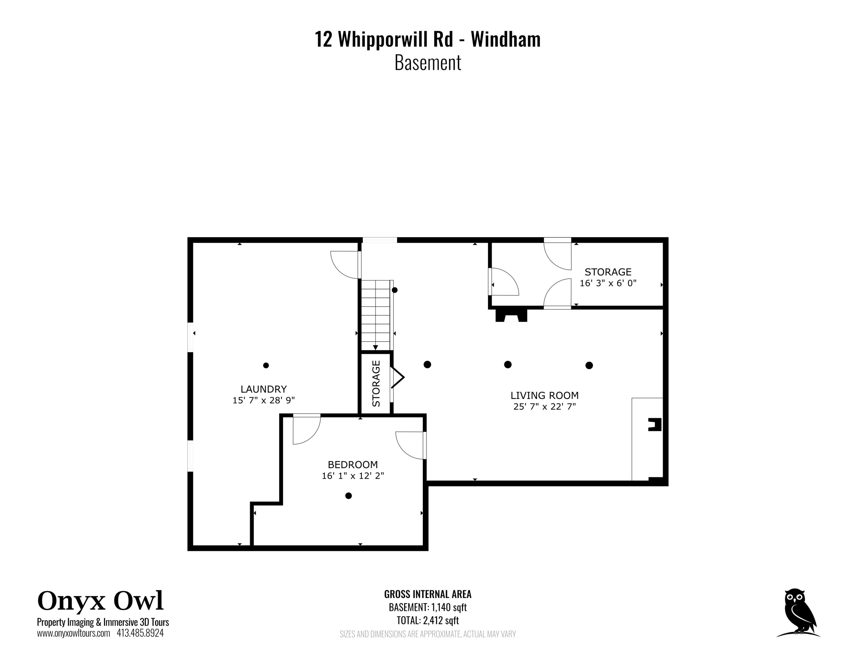 12 Whipporwill Road Windham, ME 04062 - Photo 47 of 47 2-12Whipporwill-Windham_FloorPlan-Baseme