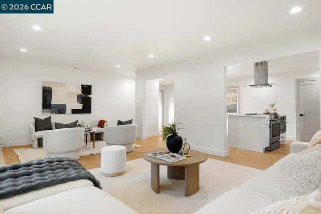 a living room with furniture a lamp and a potted plant