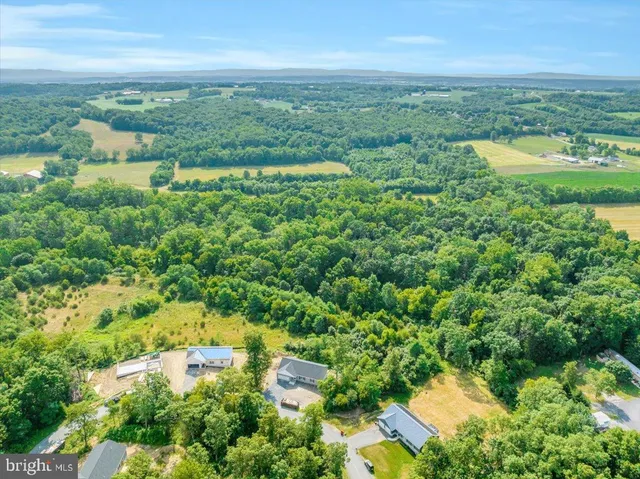 a view of a lake with a city