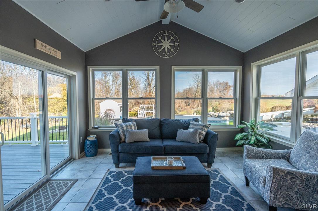 1240 Miller Road Wind Gap, PA 18091 - Photo 22 of 48 a living room with furniture and a large window