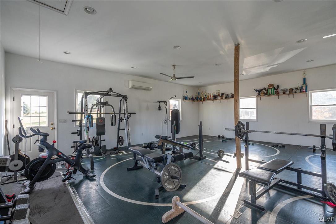 1240 Miller Road Wind Gap, PA 18091 - Photo 46 of 48 a view of a room with gym equipment
