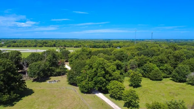 a view of a lake with a city
