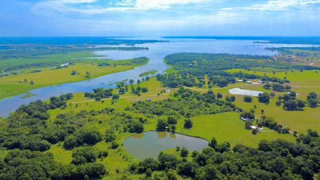 a view of a city with an ocean