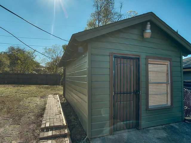 a backyard of a house