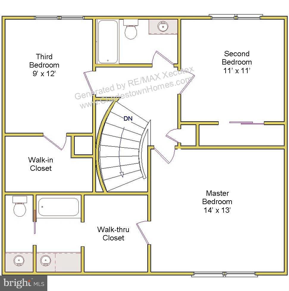 8443 Lakinhurst Lane Springfield, VA 22152 - Photo 30 of 30 Upper Level Floorplan