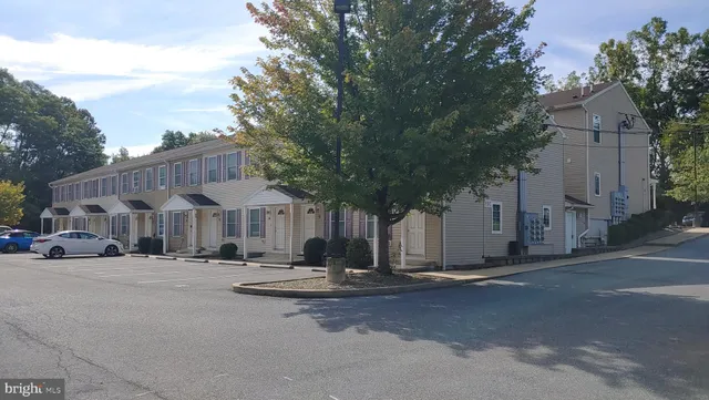 a view of a street with houses