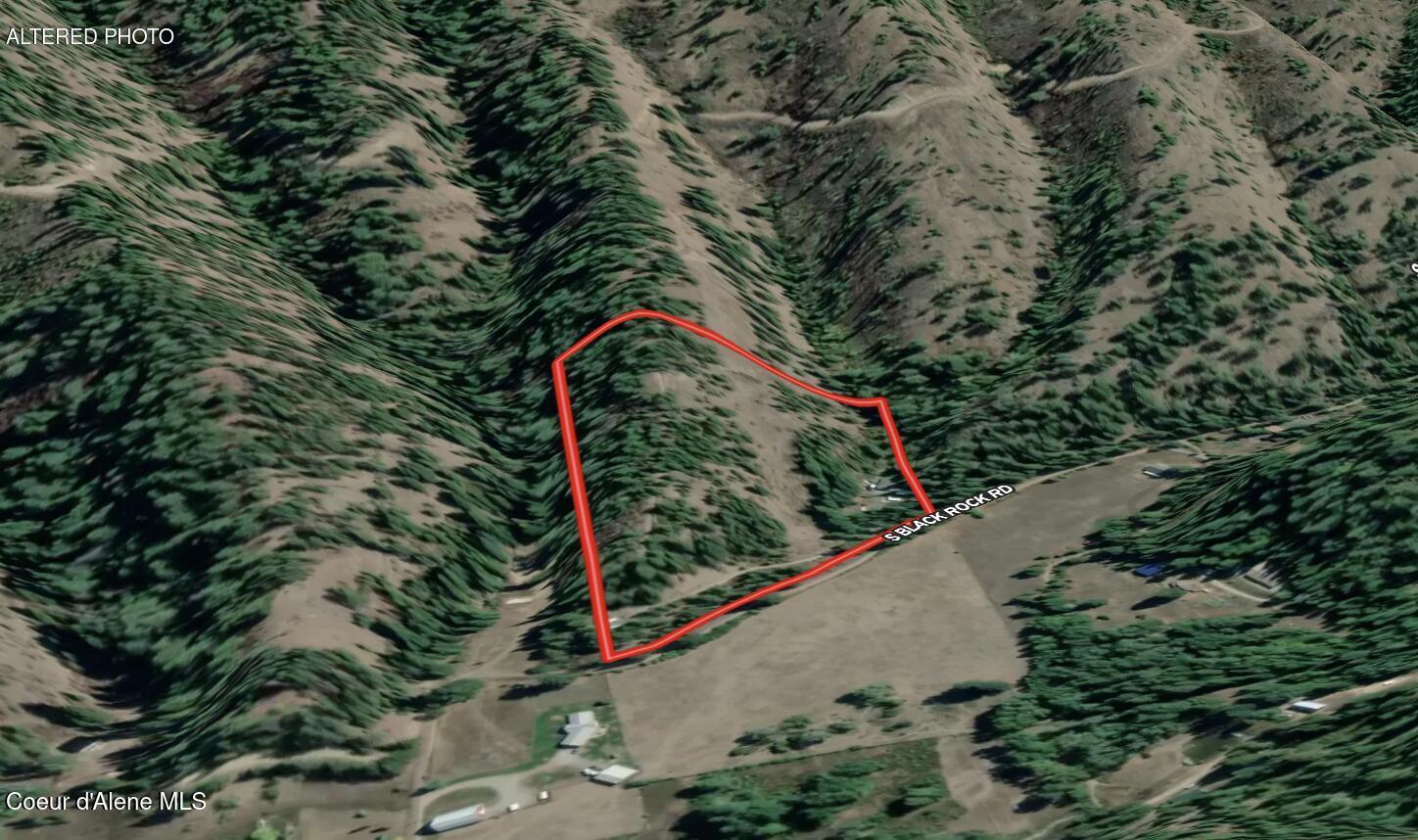 18924 South Black Rock Road Cataldo, ID 83810 - Photo 34 of 37 AERIAL 3D W: BORDER