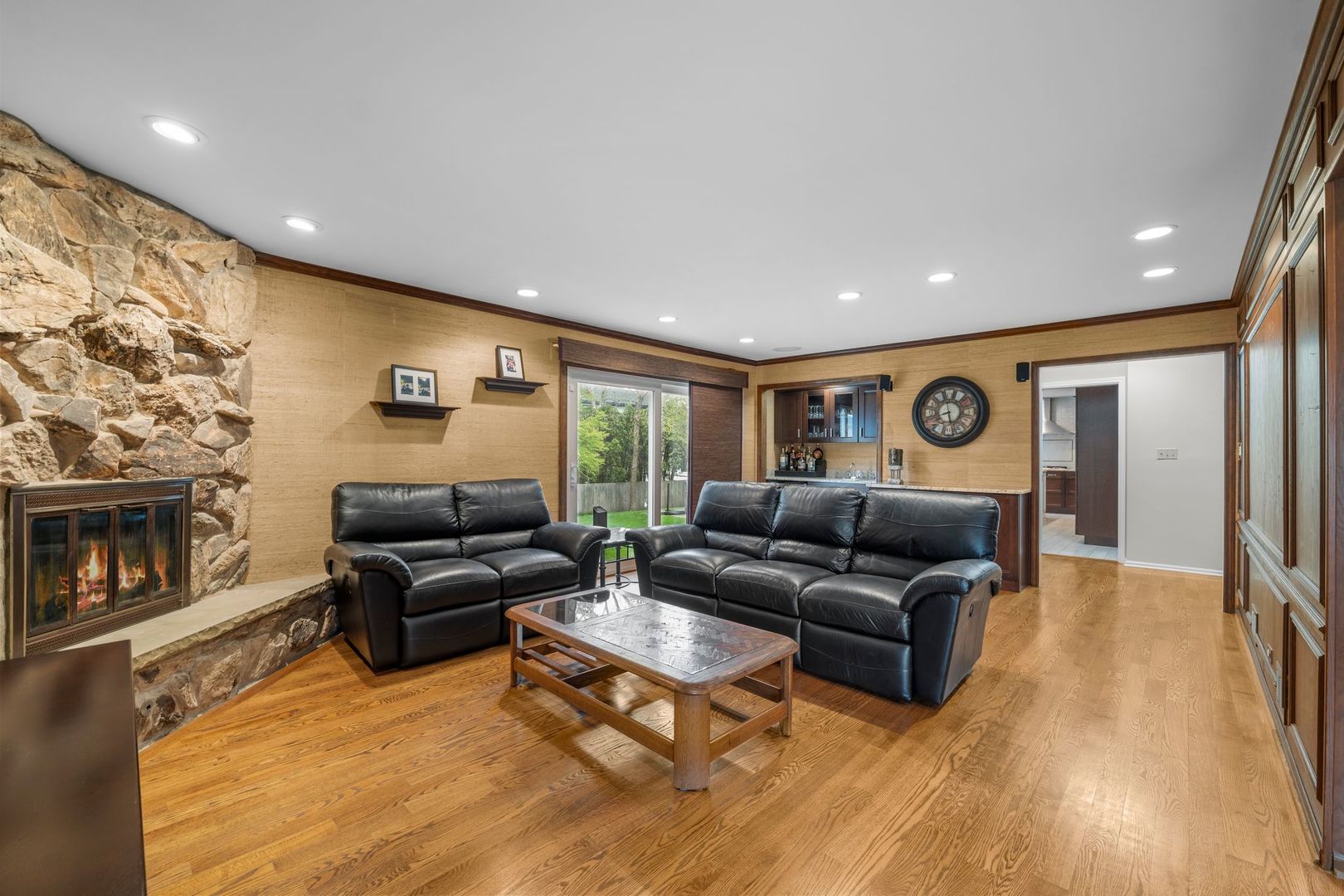 3130 Kayjay Drive Northbrook, IL 60062 - Photo 9 of 23 a living room with furniture and a fireplace