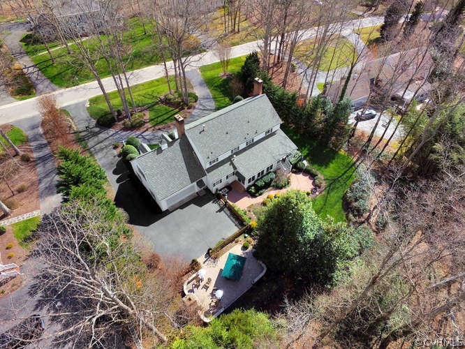 1821 Castlebridge Road Midlothian, VA 23113 - Photo 37 of 40 an aerial view of a house with a yard and garden
