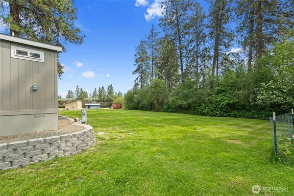 a view of a backyard