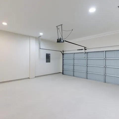 a view of a garage