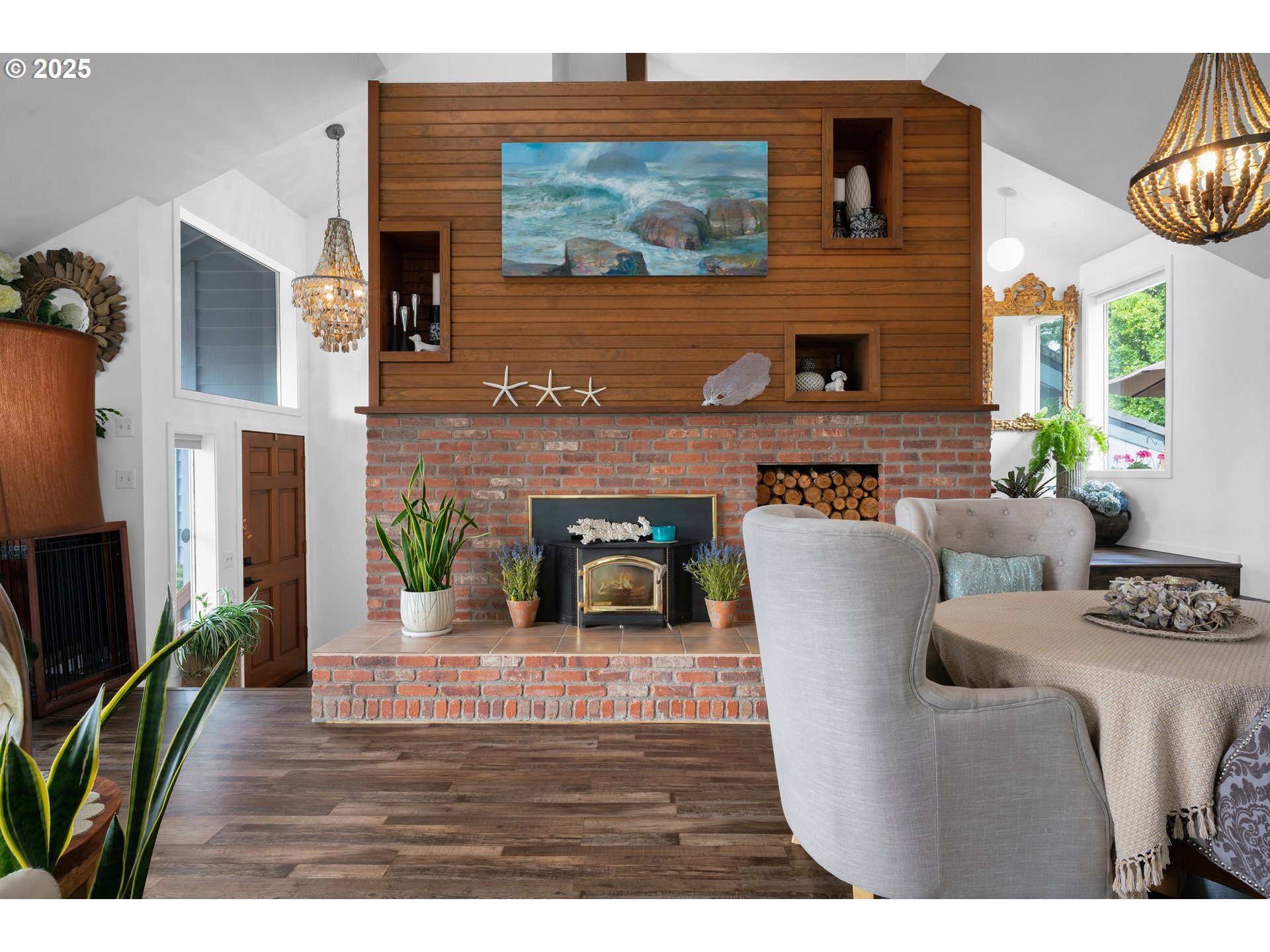 88616 Ocean View Lane Florence, OR 97439 - Photo 11 of 47 a living room with furniture and a fireplace