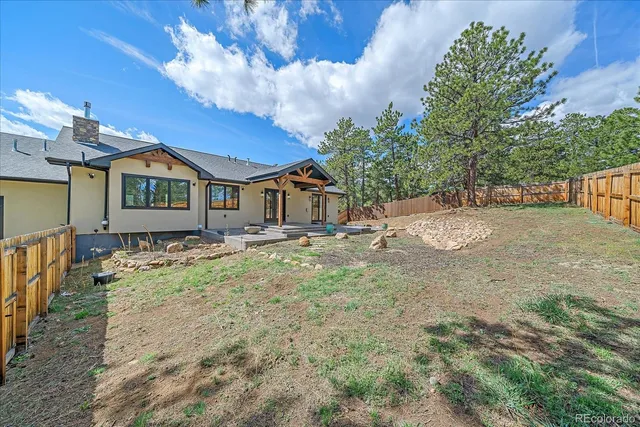 a house with trees in the background