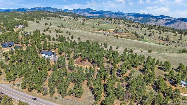 a view of a city with a mountain