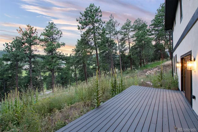 a view of a backyard of a house