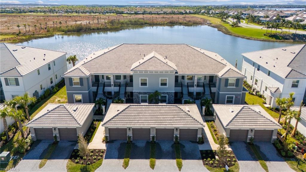 Drone / aerial view of a nearby body of water