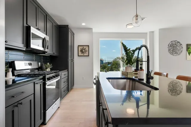 a bedroom with a bed and a walk in closet