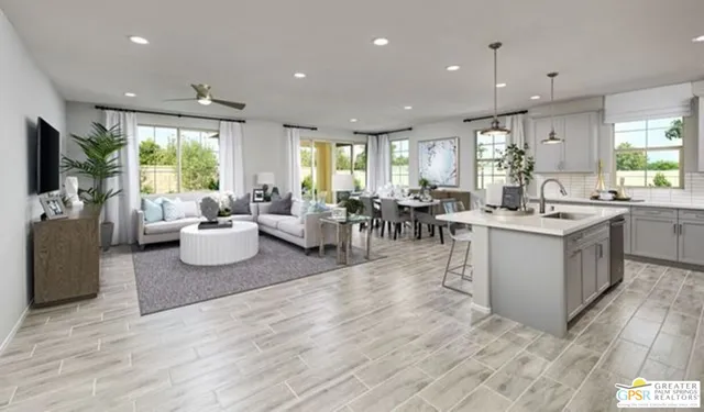 a room with lots of counter top space